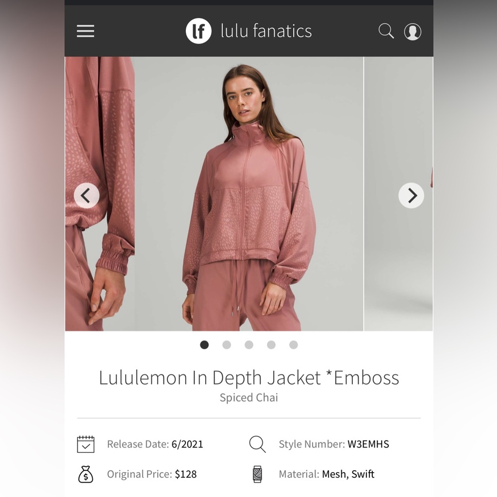 LULULEMON IN DEPTH JACKET